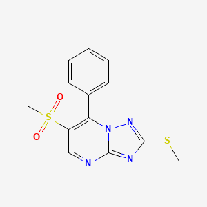 molecular formula C13H12N4O2S2 B14941064 2-(Methylsulfanyl)-6-(methylsulfonyl)-7-phenyl[1,2,4]triazolo[1,5-a]pyrimidine 