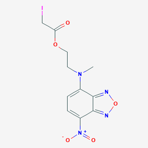 molecular formula C11H11IN4O5 B149415 4-(N-(iodoacetoxy)ethyl-N-methyl)amino-7-nitrobenz-2-oxa-1,3-diazole CAS No. 67013-48-3
