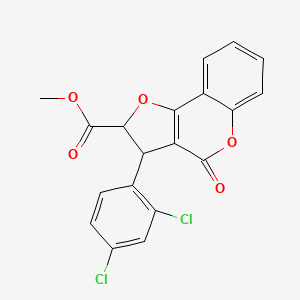 molecular formula C19H12Cl2O5 B14941530 methyl 3-(2,4-dichlorophenyl)-4-oxo-2,3-dihydro-4H-furo[3,2-c]chromene-2-carboxylate 