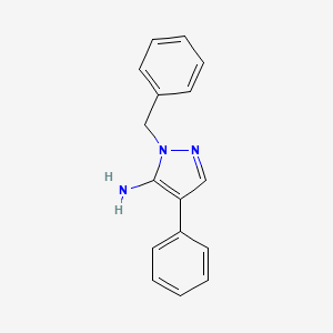 molecular formula C16H15N3 B14941572 1-benzyl-4-phenyl-1H-pyrazol-5-amine 