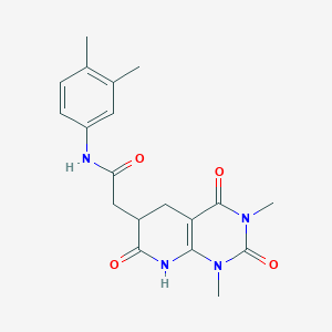 molecular formula C19H22N4O4 B14941704 N-(3,4-dimethylphenyl)-2-(1,3-dimethyl-2,4,7-trioxo-1,2,3,4,5,6,7,8-octahydropyrido[2,3-d]pyrimidin-6-yl)acetamide 