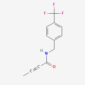 molecular formula C12H10F3NO B14941723 N-{[4-(Trifluoromethyl)phenyl]methyl}but-2-ynamide 
