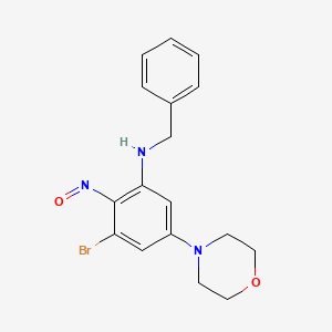 molecular formula C17H18BrN3O2 B14941733 N-Benzyl-N-(3-bromo-5-morpholino-2-nitrosophenyl)amine 