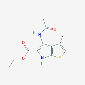molecular formula C13H16N2O3S B14941798 ethyl 4-acetamido-2,3-dimethyl-6H-thieno[2,3-b]pyrrole-5-carboxylate 