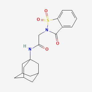 molecular formula C19H22N2O4S B14941848 N~1~-(1-Adamantyl)-2-(1,1,3-trioxo-1,3-dihydro-2H-1,2-benzisothiazol-2-YL)acetamide 