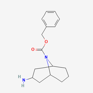 molecular formula C16H22N2O2 B1494205 Benzyl 3-amino-9-azabicyclo[3.3.1]nonane-9-carboxylate 