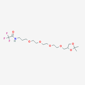 molecular formula C17H30F3NO7 B1494337 N-[15,16-O-(Isopropylidene)-4,7,10,13-tetraoxa-hexadecyl]trifluoroacetamide 
