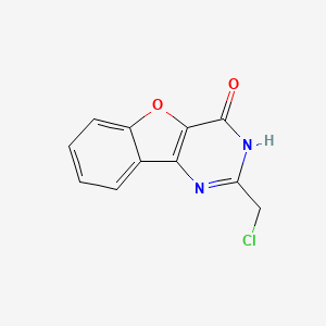 molecular formula C11H7ClN2O2 B1494405 2-(chloromethyl)[1]benzofuro[3,2-d]pyrimidin-4(3H)-one CAS No. 80550-76-1