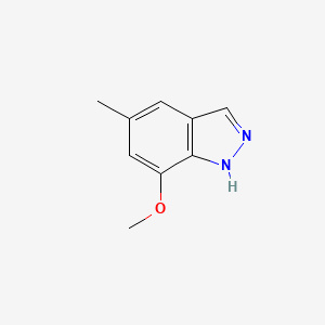 molecular formula C9H10N2O B1494416 7-METHOXY-5-METHYL-1H-INDAZOLE 