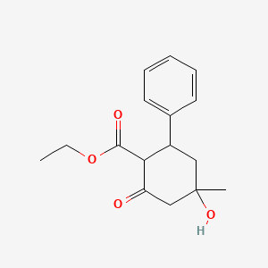 molecular formula C16H20O4 B14944521 Ethyl 4-hydroxy-4-methyl-2-oxo-6-phenylcyclohexane-1-carboxylate 
