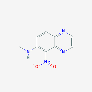 molecular formula C9H8N4O2 B014945 6-Methylamino-5-nitroquinoxaline CAS No. 149703-58-2