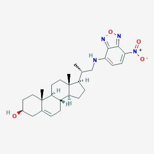 molecular formula C28H38N4O4 B149453 Pregn-5-en-3-ol, 20-methyl-21-((7-nitro-4-benzofurazanyl)amino)-, (3beta,20S)- CAS No. 78949-95-8