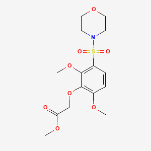 molecular formula C15H21NO8S B14945677 Methyl [2,6-dimethoxy-3-(morpholin-4-ylsulfonyl)phenoxy]acetate 