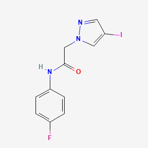 molecular formula C11H9FIN3O B14945810 N-(4-fluorophenyl)-2-(4-iodo-1H-pyrazol-1-yl)acetamide 