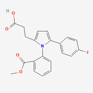 molecular formula C21H18FNO4 B14947397 3-{5-(4-fluorophenyl)-1-[2-(methoxycarbonyl)phenyl]-1H-pyrrol-2-yl}propanoic acid 