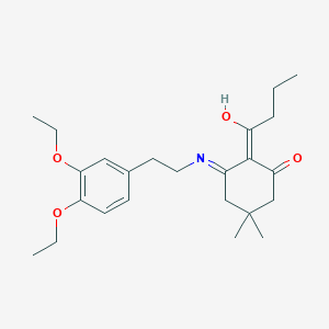 molecular formula C24H35NO4 B14948097 2-Butanoyl-3-{[2-(3,4-diethoxyphenyl)ethyl]amino}-5,5-dimethylcyclohex-2-en-1-one 