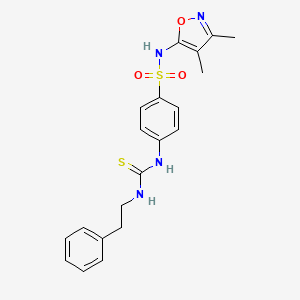 molecular formula C20H22N4O3S2 B14948287 N-(3,4-dimethyl-1,2-oxazol-5-yl)-4-{[(2-phenylethyl)carbamothioyl]amino}benzenesulfonamide 