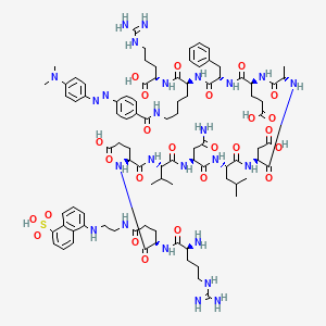 molecular formula C91H129N25O25S B1494859 RE(EDANS)EVNLDAEFK(DABCYL)R CAS No. 310427-94-2