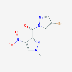molecular formula C8H6BrN5O3 B14948748 (4-bromo-1H-pyrazol-1-yl)(1-methyl-4-nitro-1H-pyrazol-3-yl)methanone 