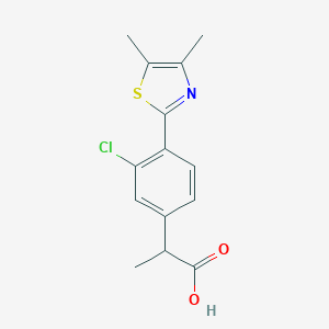 2-[4-(4,5-Dimethylthiazol-2-yl)-3-chlorophenyl]propanoic acid