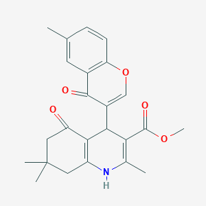 molecular formula C24H25NO5 B14949089 methyl 2,7,7-trimethyl-4-(6-methyl-4-oxo-4H-chromen-3-yl)-5-oxo-1,4,5,6,7,8-hexahydroquinoline-3-carboxylate 