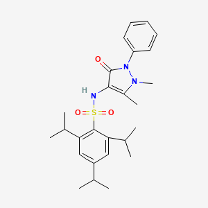 molecular formula C26H35N3O3S B14949855 N-(1,5-dimethyl-3-oxo-2-phenyl-2,3-dihydro-1H-pyrazol-4-yl)-2,4,6-tri(propan-2-yl)benzenesulfonamide 