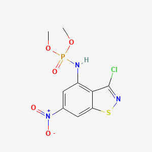 molecular formula C9H9ClN3O5PS B14950306 Dimethyl (3-chloro-6-nitro-1,2-benzisothiazol-4-YL)amidophosphate 