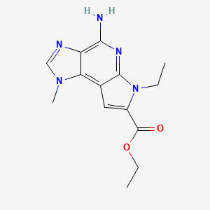 molecular formula C14H17N5O2 B1495033 Ethyl 4-amino-6-ethyl-1-methyl-1,6-dihydroimidazo[4,5-d]pyrrolo[2,3-b]pyridine-7-carboxylate 