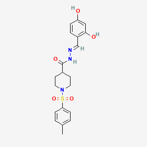 molecular formula C20H23N3O5S B14950414 N'-[(E)-(2,4-dihydroxyphenyl)methylidene]-1-[(4-methylphenyl)sulfonyl]piperidine-4-carbohydrazide 