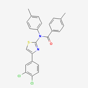 molecular formula C24H18Cl2N2OS B14950499 N-[4-(3,4-dichlorophenyl)-1,3-thiazol-2-yl]-4-methyl-N-(4-methylphenyl)benzamide 