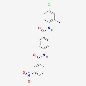 molecular formula C21H16ClN3O4 B14950577 N-{4-[(4-chloro-2-methylphenyl)carbamoyl]phenyl}-3-nitrobenzamide 