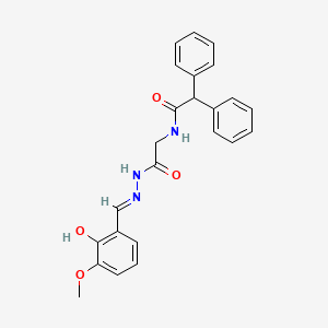 molecular formula C24H23N3O4 B14951615 N-({N'-[(E)-(2-Hydroxy-3-methoxyphenyl)methylidene]hydrazinecarbonyl}methyl)-2,2-diphenylacetamide 