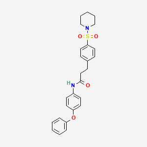 molecular formula C26H28N2O4S B14952580 N-(4-phenoxyphenyl)-3-[4-(piperidin-1-ylsulfonyl)phenyl]propanamide 