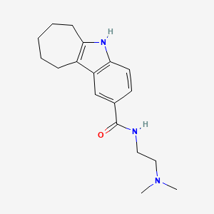 molecular formula C18H25N3O B14952718 N-[2-(dimethylamino)ethyl]-5,6,7,8,9,10-hexahydrocyclohepta[b]indole-2-carboxamide 