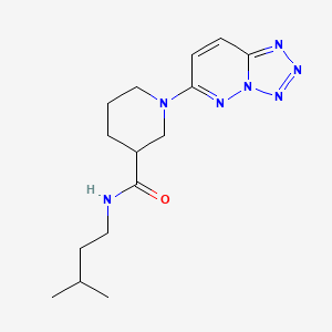 molecular formula C15H23N7O B14953768 N-isopentyl-1-[1,2,3,4]tetraazolo[1,5-b]pyridazin-6-yl-3-piperidinecarboxamide 