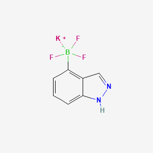 molecular formula C7H5BF3KN2 B1495436 Potassium trifluoro(1H-indazol-4-yl)borate 