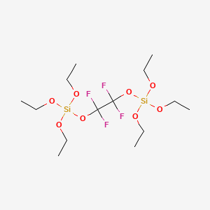 molecular formula C14H30F4O8Si2 B1495502 triethyl (1,1,2,2-tetrafluoro-2-triethoxysilyloxyethyl) silicate CAS No. 223557-70-8