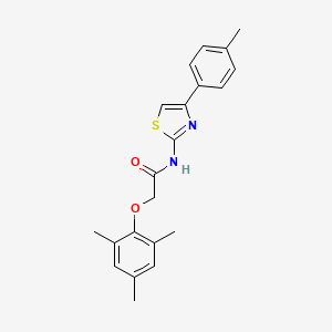 molecular formula C21H22N2O2S B14955350 N-[4-(4-methylphenyl)-1,3-thiazol-2-yl]-2-(2,4,6-trimethylphenoxy)acetamide 