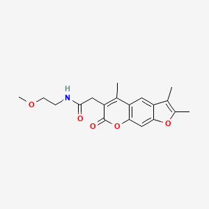 molecular formula C19H21NO5 B14955374 N-(2-methoxyethyl)-2-(2,3,5-trimethyl-7-oxo-7H-furo[3,2-g]chromen-6-yl)acetamide 