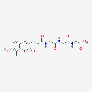 molecular formula C20H23N3O8 B14955451 N-[3-(7-hydroxy-4,8-dimethyl-2-oxo-2H-chromen-3-yl)propanoyl]glycylglycylglycine 