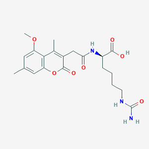 molecular formula C21H27N3O7 B14955466 N~6~-carbamoyl-N~2~-[(5-methoxy-4,7-dimethyl-2-oxo-2H-chromen-3-yl)acetyl]-D-lysine 