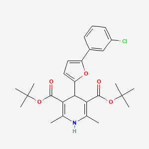 molecular formula C27H32ClNO5 B14955476 Di-tert-butyl 4-[5-(3-chlorophenyl)furan-2-yl]-2,6-dimethyl-1,4-dihydropyridine-3,5-dicarboxylate 