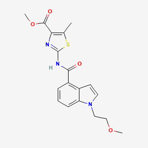 molecular formula C18H19N3O4S B14955813 methyl 2-({[1-(2-methoxyethyl)-1H-indol-4-yl]carbonyl}amino)-5-methyl-1,3-thiazole-4-carboxylate 