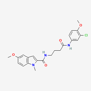 molecular formula C22H24ClN3O4 B14956458 N~2~-[4-(3-chloro-4-methoxyanilino)-4-oxobutyl]-5-methoxy-1-methyl-1H-indole-2-carboxamide 