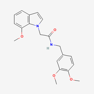 molecular formula C20H22N2O4 B14956459 N-(3,4-dimethoxybenzyl)-2-(7-methoxy-1H-indol-1-yl)acetamide 