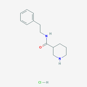 molecular formula C14H21ClN2O B1495679 N-(2-Phenylethyl)-3-piperidinecarboxamide HCl 