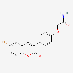 molecular formula C17H12BrNO4 B14956801 2-[4-(6-bromo-2-oxo-2H-chromen-3-yl)phenoxy]acetamide 