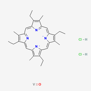 molecular formula C32H38Cl2N4OV-2 B1495740 Oxovanadium;2,7,12,17-tetraethyl-3,8,13,18-tetramethylporphyrin-22,23-diide;dihydrochloride 