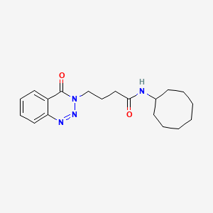 molecular formula C19H26N4O2 B14957414 N-cyclooctyl-4-(4-oxo-1,2,3-benzotriazin-3(4H)-yl)butanamide 