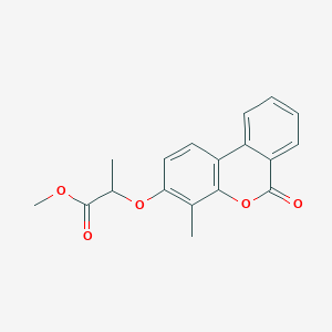 molecular formula C18H16O5 B14957693 methyl 2-[(4-methyl-6-oxo-6H-benzo[c]chromen-3-yl)oxy]propanoate 